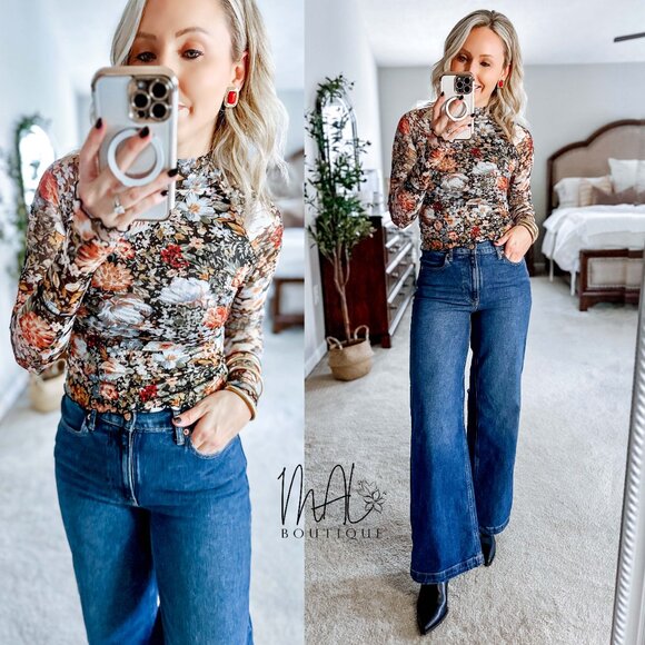 Promesa Vibrant Floral Long Sleeve Top - Picture 2 of 10